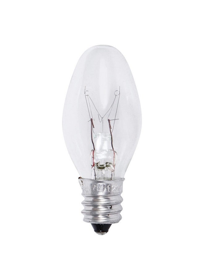 LEDVANCE SYLVANIA Incandescent 7W C7 Night Light Bulb, E12 Candelabra Base, 40 Lumens, Clear Finish, 2850K, Warm White - (13545), 4 Count (Pack of 1)  - Image 2