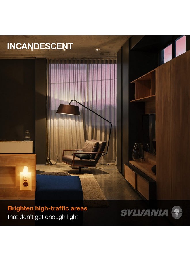 LEDVANCE SYLVANIA Incandescent 7W C7 Night Light Bulb, E12 Candelabra Base, 40 Lumens, Clear Finish, 2850K, Warm White - (13545), 4 Count (Pack of 1)  - Image 3