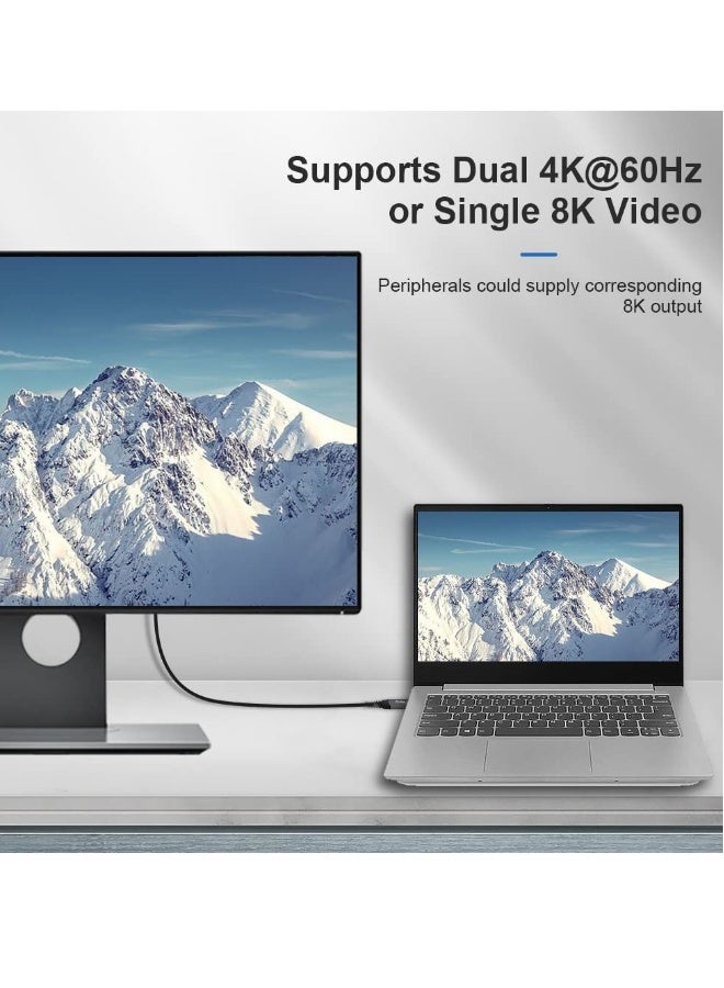 USB4 Thunderbolt 4 Cable 8K@60Hz 5K/4K 60Hz Video 40Gbps Data Transfer 20V 5A 100W PD 3-in-1 USB-C Cable for External SSD eGPU (1Meter) - Image 5