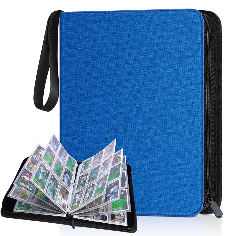 900 Pockets Card Binder Trading Card Album Display Holder PU Cover Zip Binder for Cards Durable Card Holder Album for TCG Game Cards and Sports Cards