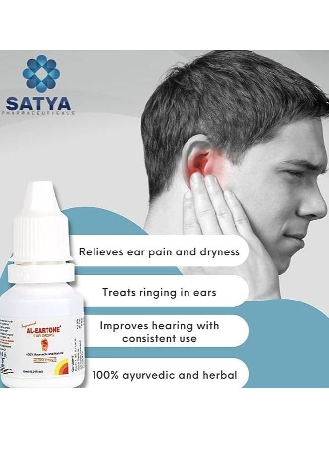 Al Eartone - 100% Ayurvedic & Natural Ear Drops - Soothes Dryness, Itching and Ear Pain - 10 ml - Image 1