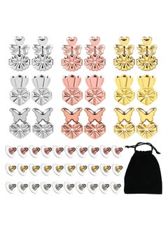 Adjustable Hypoallergenic Earring Lifters - Secure Replacement Backs for Droopy Ears, Perfect for Heavy Earrings, Provides Comfort and Support.