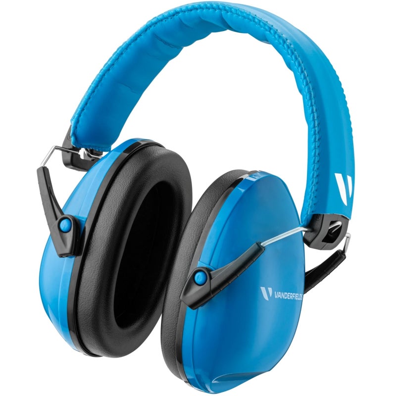 Vanderfields Premium Hearing Protection Ear Muffs - Broad Spectrum Sound Reduction 34.4dB at 2K Hz Noise Cancelling - Headset Safety Noise Cancellation - Headphones Kids 3-12 - Blue - Image 1