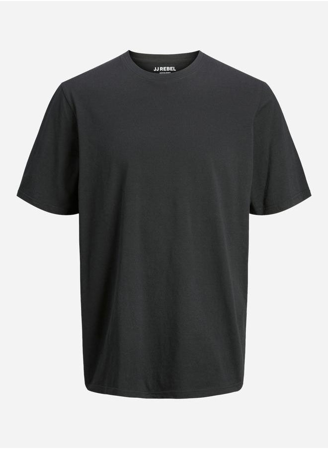 JJ Rebel by Jack & Jones Solid Crew Neck T-Shirt 