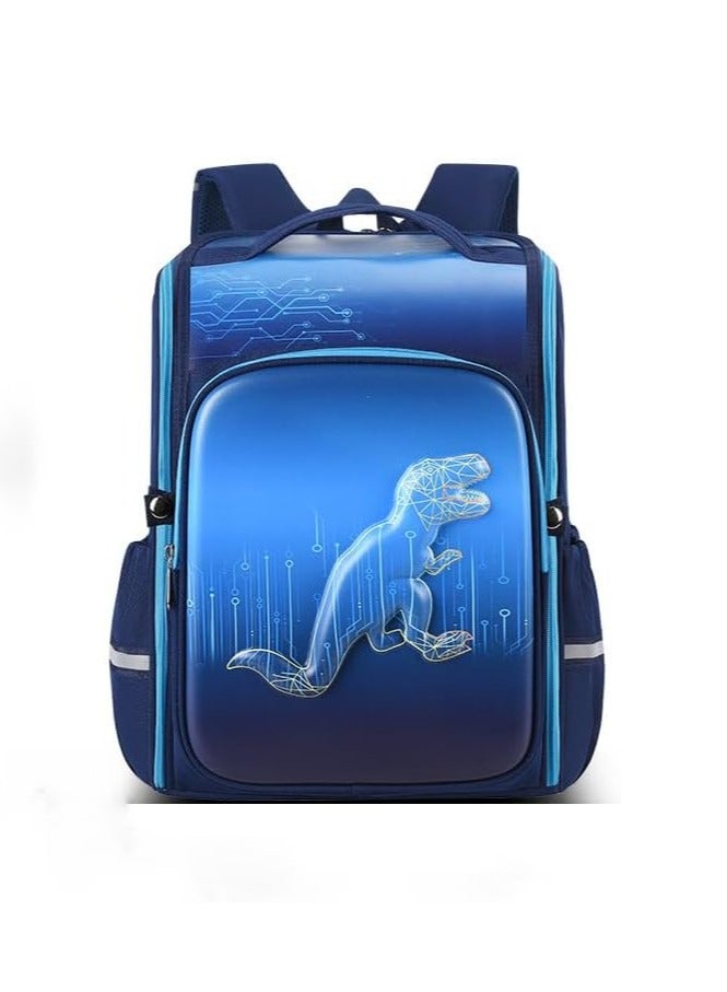  بالي حقيبة ظهر بطبعة دينو أزرق - 14 بوصة - Image 1