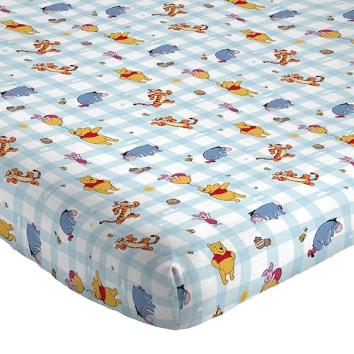 Jay Franco Kids Sheet Set with Fitted Flat Sheets Pillow Cover UltraSoft Bedding with Pillowcase for Room Decor White Winnie The Pooh 4 Piece Full - Image 3