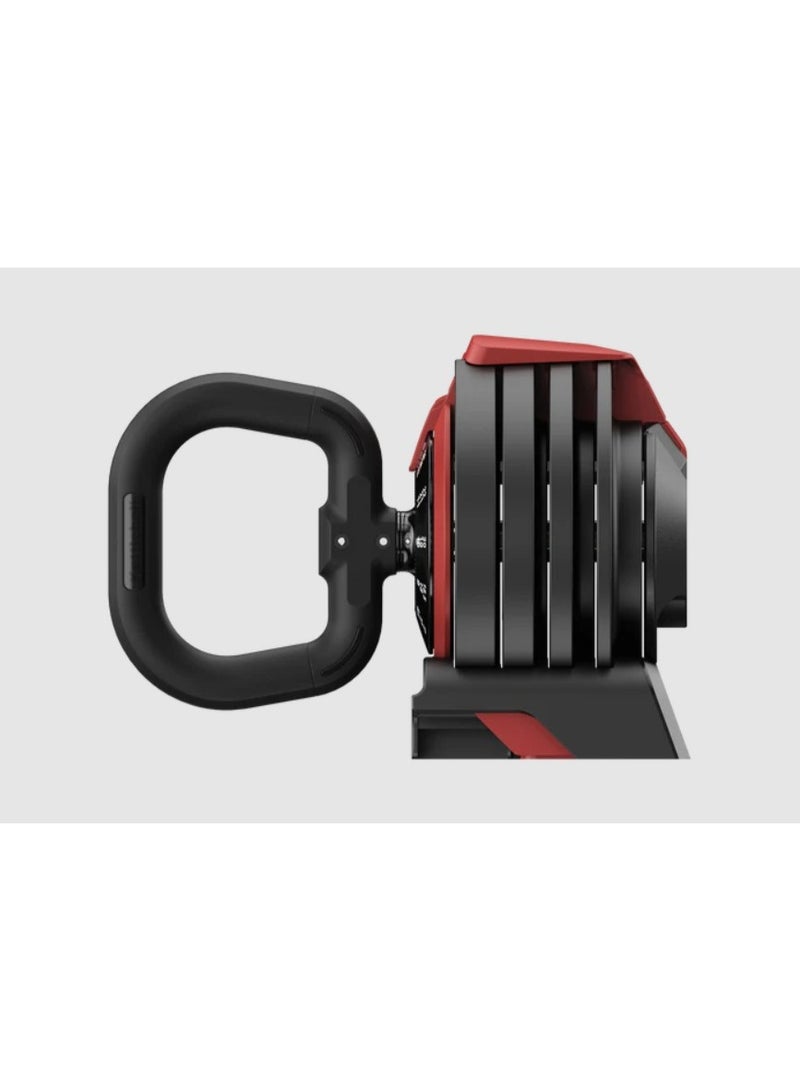 Kingsmith 24Kgs 3-in-1 Adjustable Dumbbell FWAD243 | Dumbbell / Kettlebell / Barbell | 12 Weights Training | Security Locking System | Black/Red - Image 4