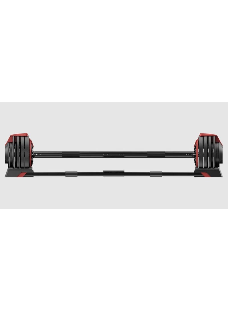 Kingsmith 24Kgs 3-in-1 Adjustable Dumbbell FWAD243 | Dumbbell / Kettlebell / Barbell | 12 Weights Training | Security Locking System | Black/Red - Image 5