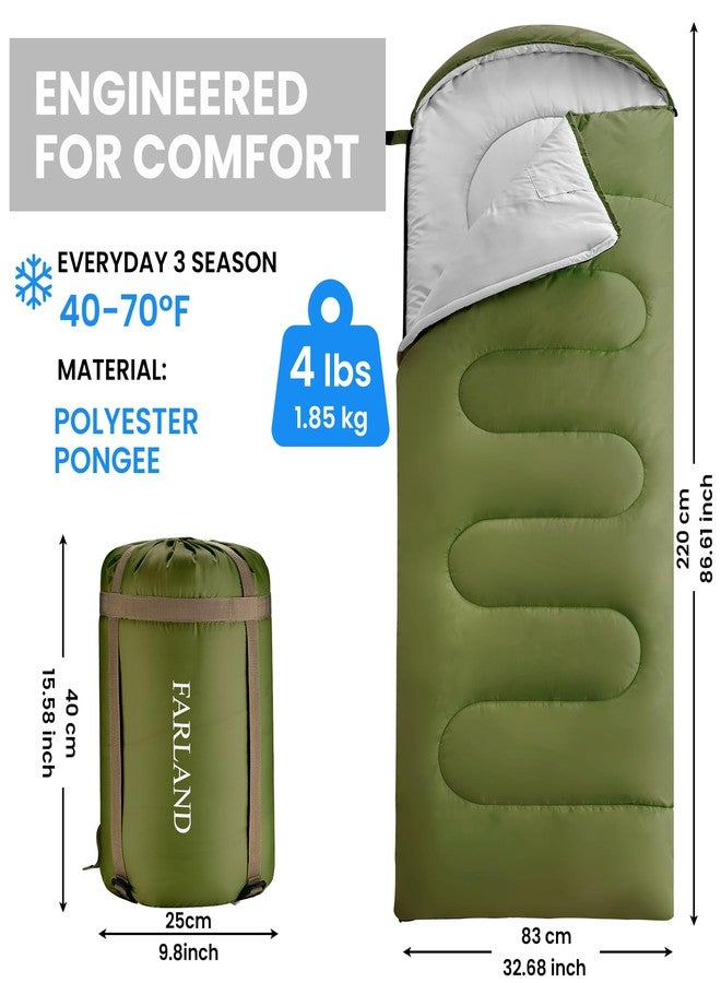 FARLAND Sleeping Bags 30℉ for Adults Teens Kids with Compression Sack Portable and Lightweight for 3-4 Season Camping, Hiking,Waterproof, Backpacking and Outdoors - Image 2