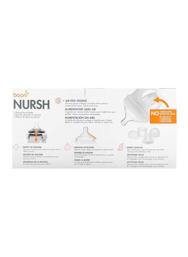 BOON Nursh Silicone Pouch Bottle 0m Slow 3 Bottles 4 oz 118 ml Each - Image 2