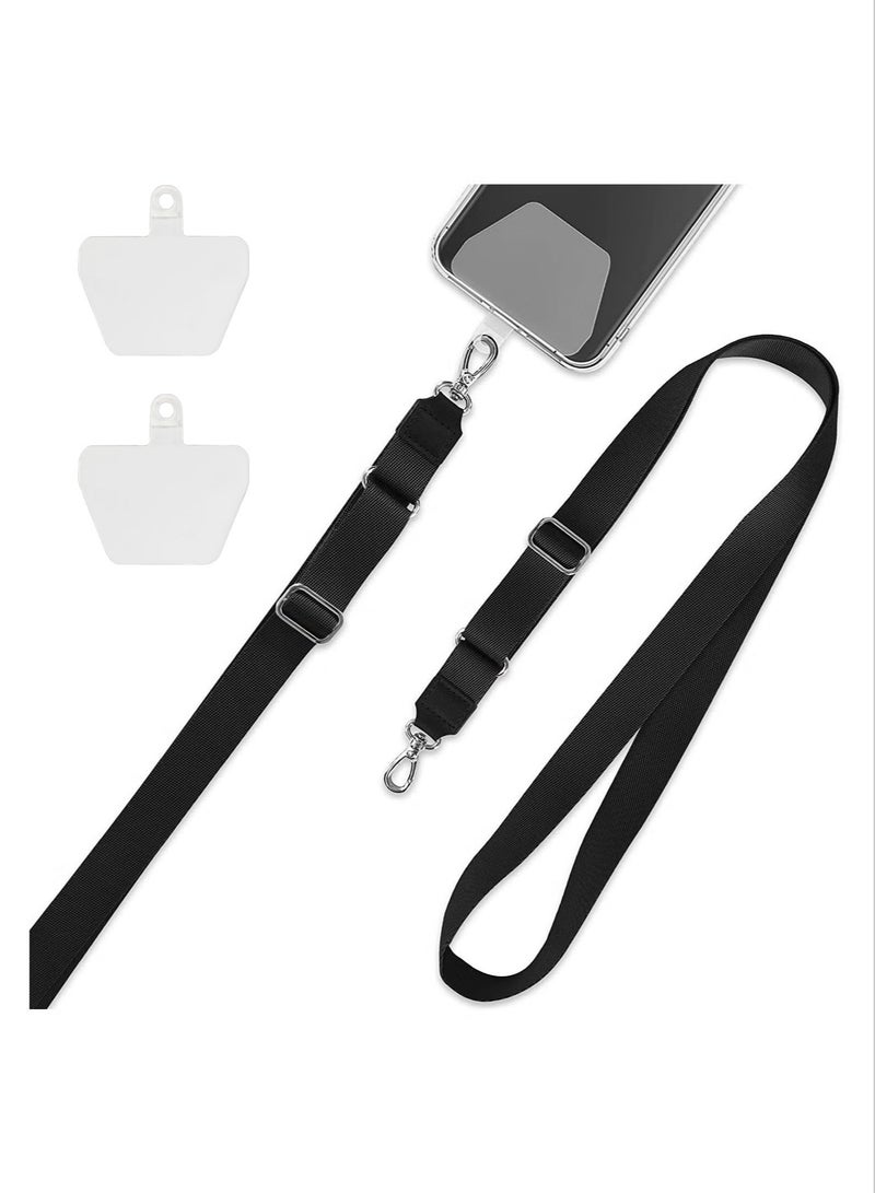 RATSAW Phone Lanyard Universal Phone Lanyard with Adjustable Neck Strap Compatible with Most Smartphones Black - Image 1
