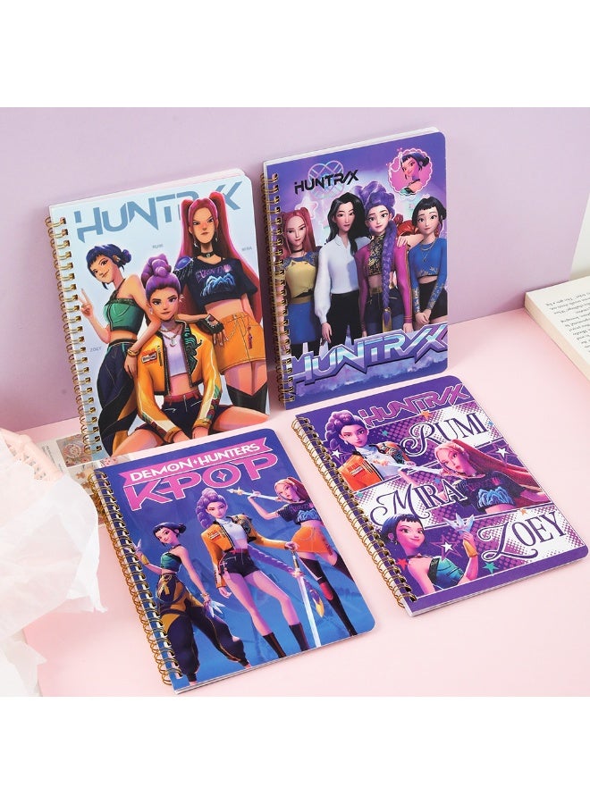 3Pc KPOP Demon Hunters Inspired Kids Spiral Diary Notebook - Image 3