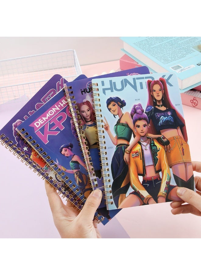 3Pc KPOP Demon Hunters Inspired Kids Spiral Diary Notebook - Image 1