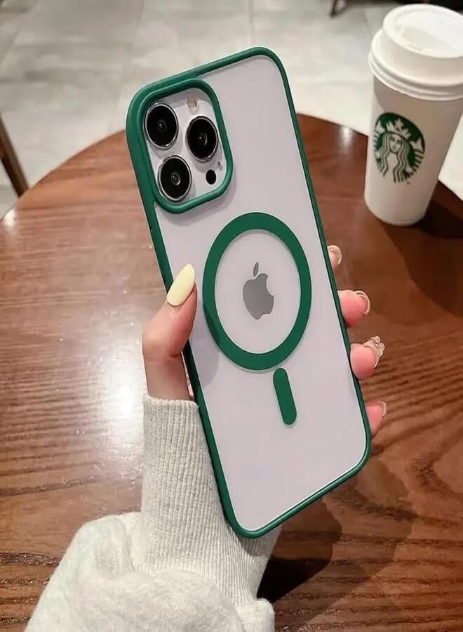 Next Clear Case Compatible with iPhone 12, Support Wireless Charging and Fast Charging, Ultra Thin Shockproof and Anti-Yellowing Phone Case Compatible with iPhone 12 6.1 inch (Green)