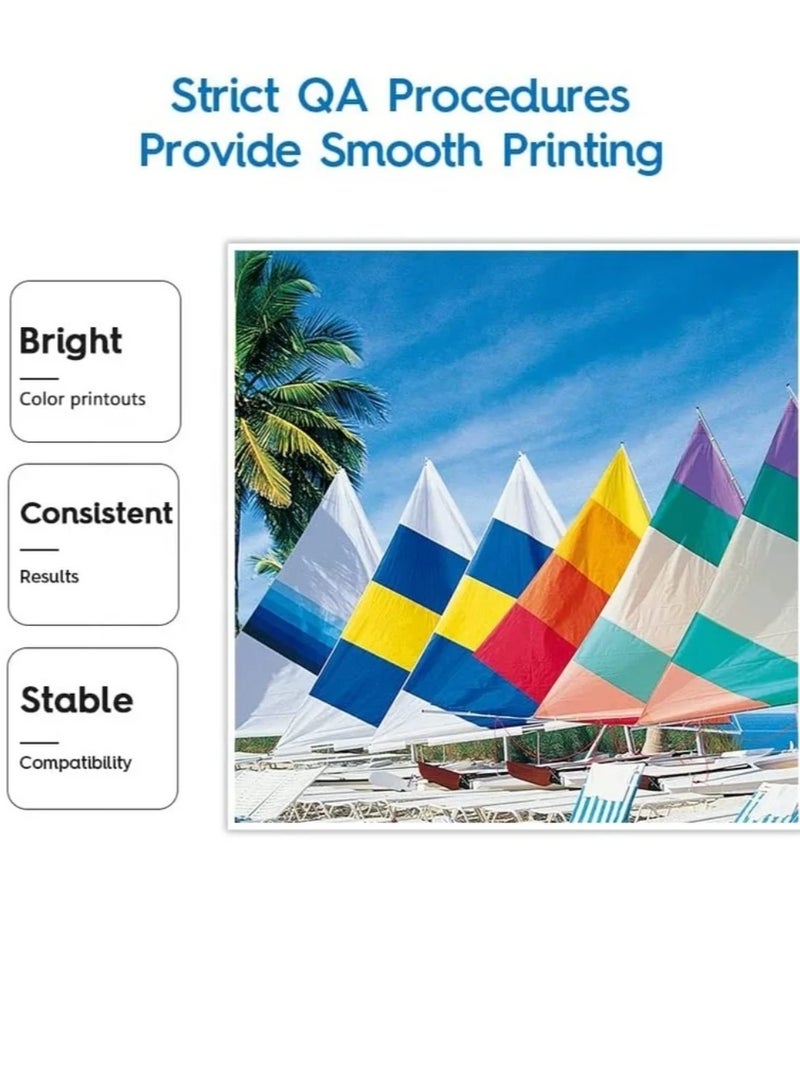103 ink set four color For Epson 103 Black,Cyan,Yellow,Magenta Work with L1100,L1200,L3100,L3110,L3150,L3160,L3200,L3500,L5100,L5200,L5500 Printers.  - Image 3
