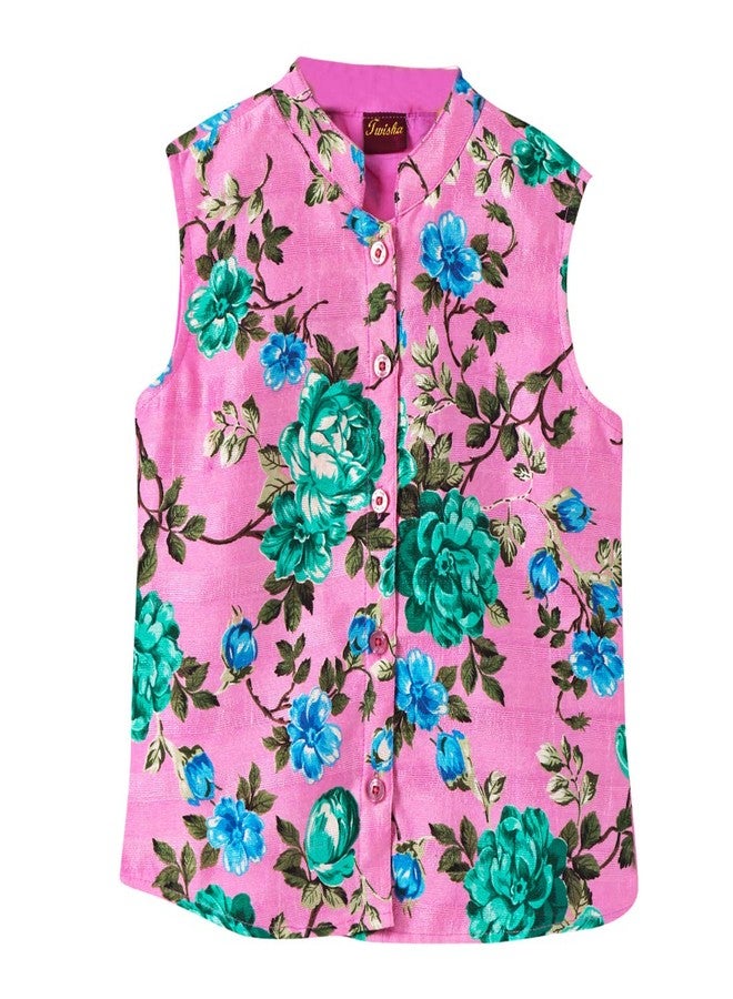 TWISHA Stylish Boys Kurta Pyjama with printed jacket set-White -3Y - Image 4