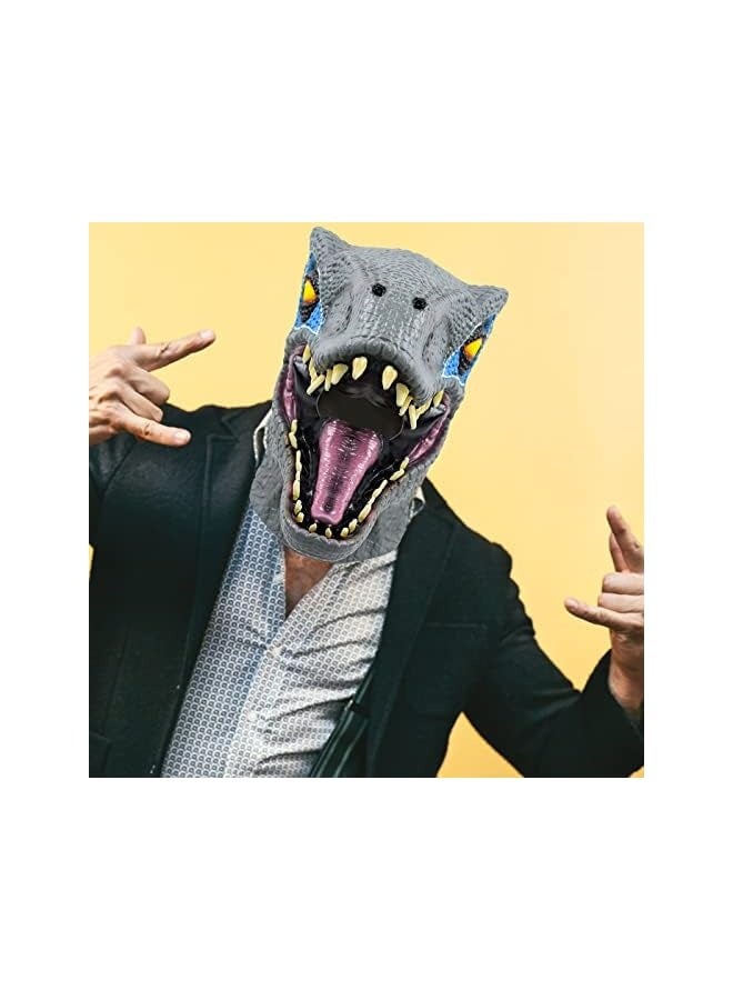 Loquat Dinosaur Mask With Opening Jaw Costume Dinosaur Headgear  Dinosaur Cosplay Party Props  - Image 4