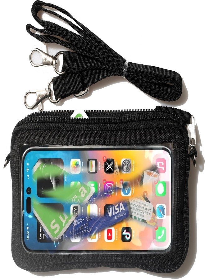 DQL Fabric Cell Phone Crossbody Holders, Cell Phone Neck Holder for Women, Phone Holder Purse Phone Crossbody Strap, Shoulder Phone Holder - Image 1