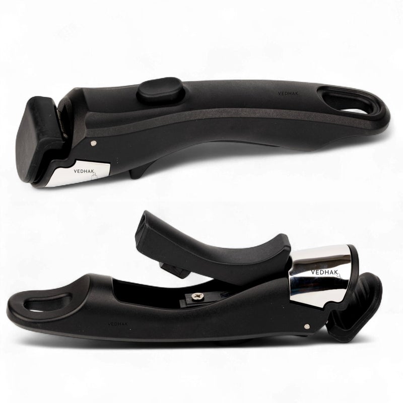 VEDHAK Removable Pot Handle Cream Beige, Universal Pan Handle, Replacement Handle for Pots and Pans, Fits All Cookware, Includes Spatula Rest & Drip Pad,Durable & Heat-Resistant. - Image 1