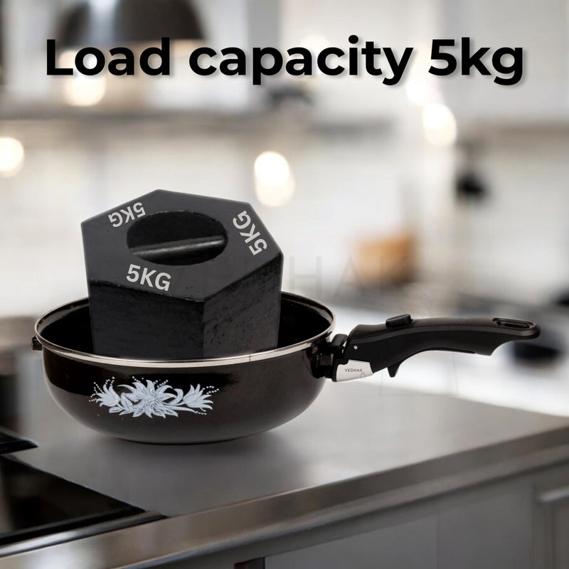 VEDHAK Removable Pot Handle Cream Beige, Universal Pan Handle, Replacement Handle for Pots and Pans, Fits All Cookware, Includes Spatula Rest & Drip Pad,Durable & Heat-Resistant. - Image 4