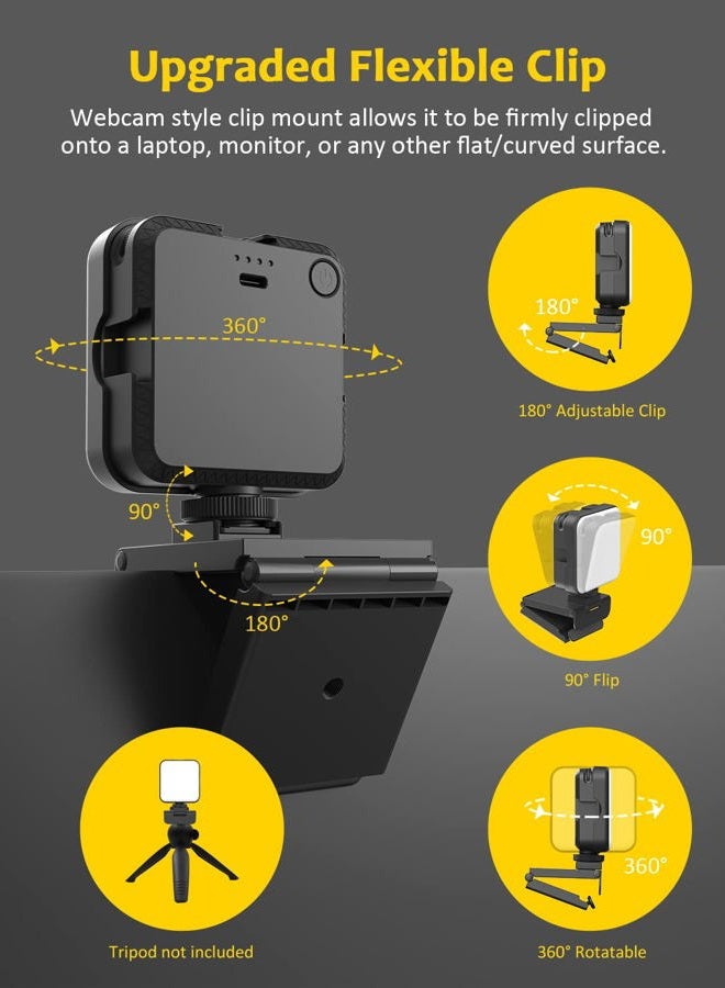 NEXIGO Glow Light for Streamers, Enhanced Video Conference Lighting Kit with Webcam Style Clip, Built-in Battery, Dimmable & Rechargeable, for Streaming, Photography, Vlogging - Image 5