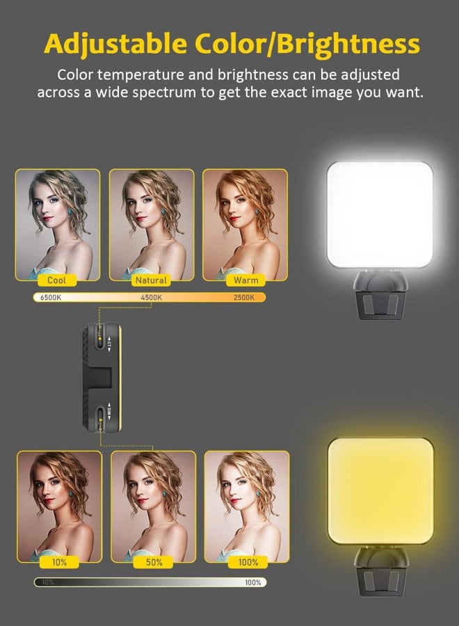 NEXIGO Glow Light for Streamers, Enhanced Video Conference Lighting Kit with Webcam Style Clip, Built-in Battery, Dimmable & Rechargeable, for Streaming, Photography, Vlogging - Image 3