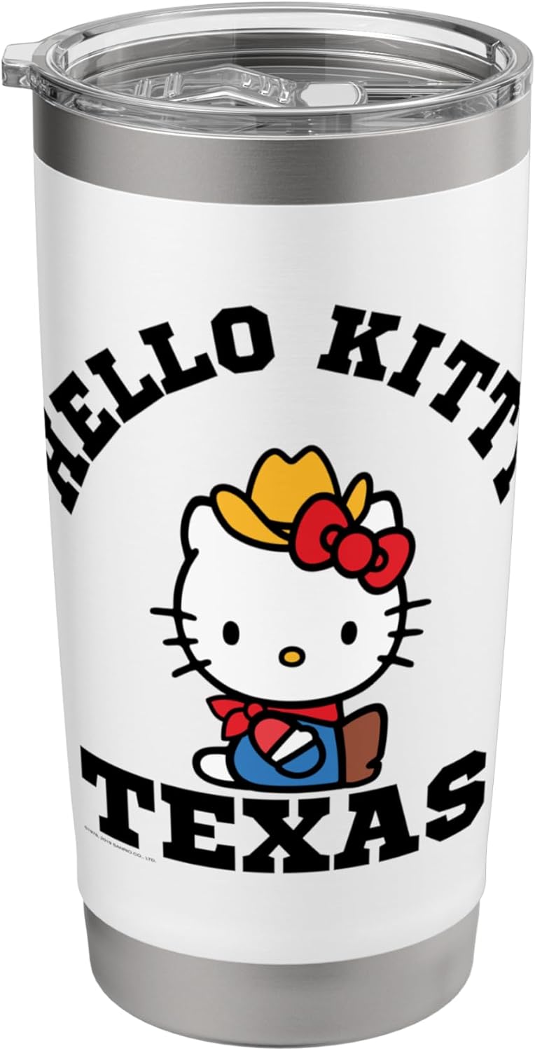Hello Kitty Hello Kitty Heart of Texas Tee Shirt Stainless Steel Insulated Tumbler  - Image 1