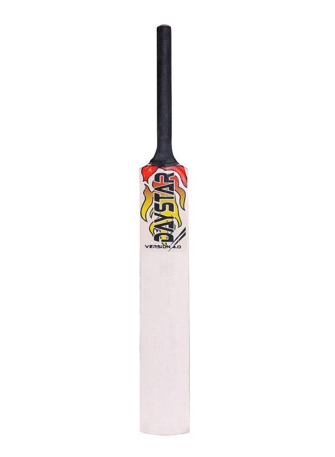 DAYSTAR Wooden Poplar Willow Cricket Bat (6 NO) with Cover & Tenis Ball for Boys (5 no) - Image 4