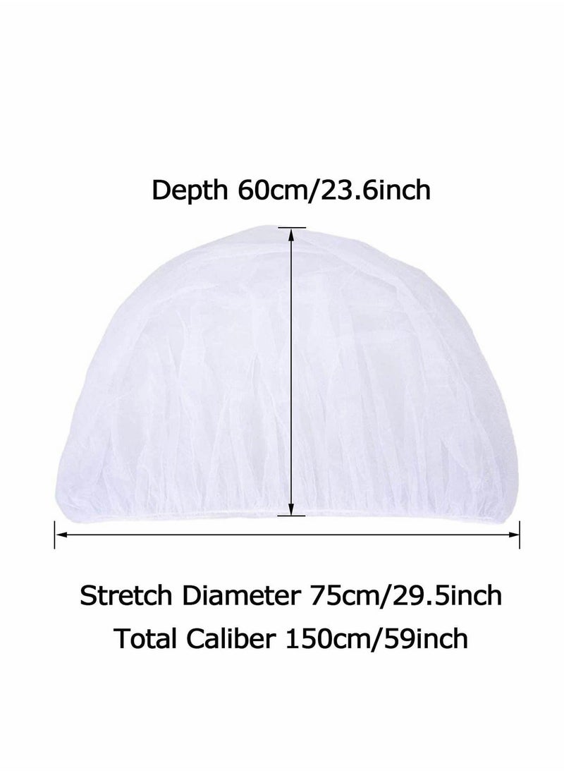 Generic - Mosquito Net for Pushchair, Insect Net Pram Net Bug Net Protection Cover Machine Washable Elastic and Breathable - for Pushchairs Pram Buggy Carrycot Fits Crib bassinet (White - 3 Pack) - Image 1