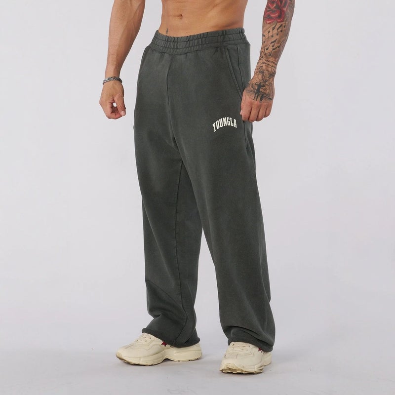 Youngla New Men'S Sports Pants Loose Straight Pants Jogger Gym Sports Fitness Casual Pants - Image 4