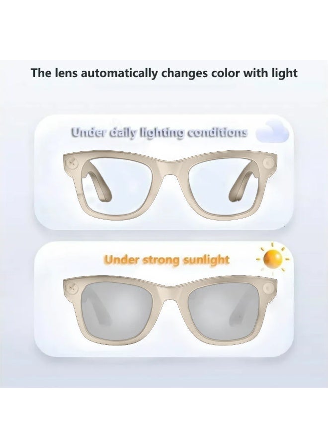 AI Smart Glasses with 8MP Camera, Real-Time Translation, Wireless Calls, Bluetooth and Wi-Fi Transfer, Android Compatible Design for Travel, Work, and Daily Hands-Free Use - Image 3