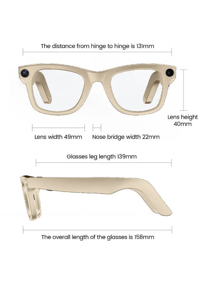 AI Smart Glasses with 8MP Camera, Real-Time Translation, Wireless Calls, Bluetooth and Wi-Fi Transfer, Android Compatible Design for Travel, Work, and Daily Hands-Free Use - Image 5