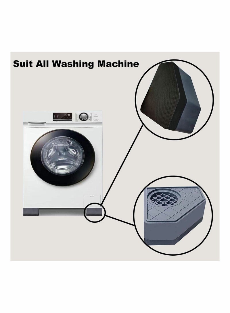 Anti Vibration Pads for Washing Machine,Washer and Dryer Pedestals Stop Washer Machine Noise Slip Moving Shaking Walking Skidding, Rubber Feet Pads Set of 4 - Image 3