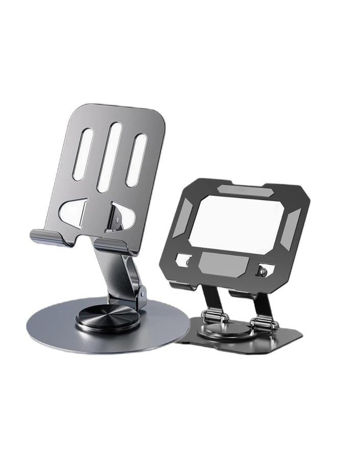 طقم حامل هاتف وجهاز لوحي – حوامل معدنية قابلة للتعديل والطي بزاوية دوران 360°، زوايا مشاهدة متعددة، قاعدة غير قابلة للانزلاق، متوافق مع iPhone 16 Pro Max و iPad وجميع الأجهزة (5–12.9 بوصة) - Image 1