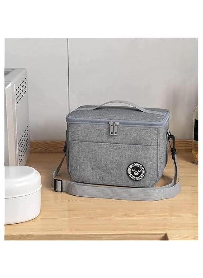 HOOKOR - Lunch Bag, Insulated Lunch Bags Cooler Bag Thermal Lunch Tote Bags for Men Women 13L Cool Bag Waterproof Leak-Proof for Outdoor, Beach, Camping, BBQ, Travel (Grey) - Image 1