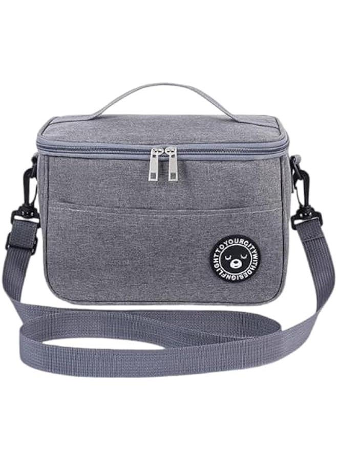 HOOKOR - Lunch Bag, Insulated Lunch Bags Cooler Bag Thermal Lunch Tote Bags for Men Women 13L Cool Bag Waterproof Leak-Proof for Outdoor, Beach, Camping, BBQ, Travel (Grey) - Image 1