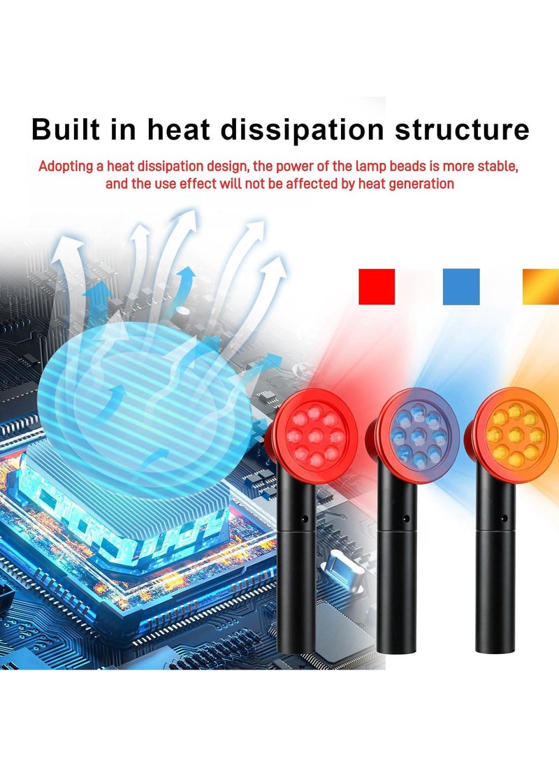 General - Red Light Therapy, portable handheld LED light therapy device, 3 modes, 630/660/850 nm wavelengths, for deep relief of muscle and joint pain in the body, facial skin treatments - Image 1