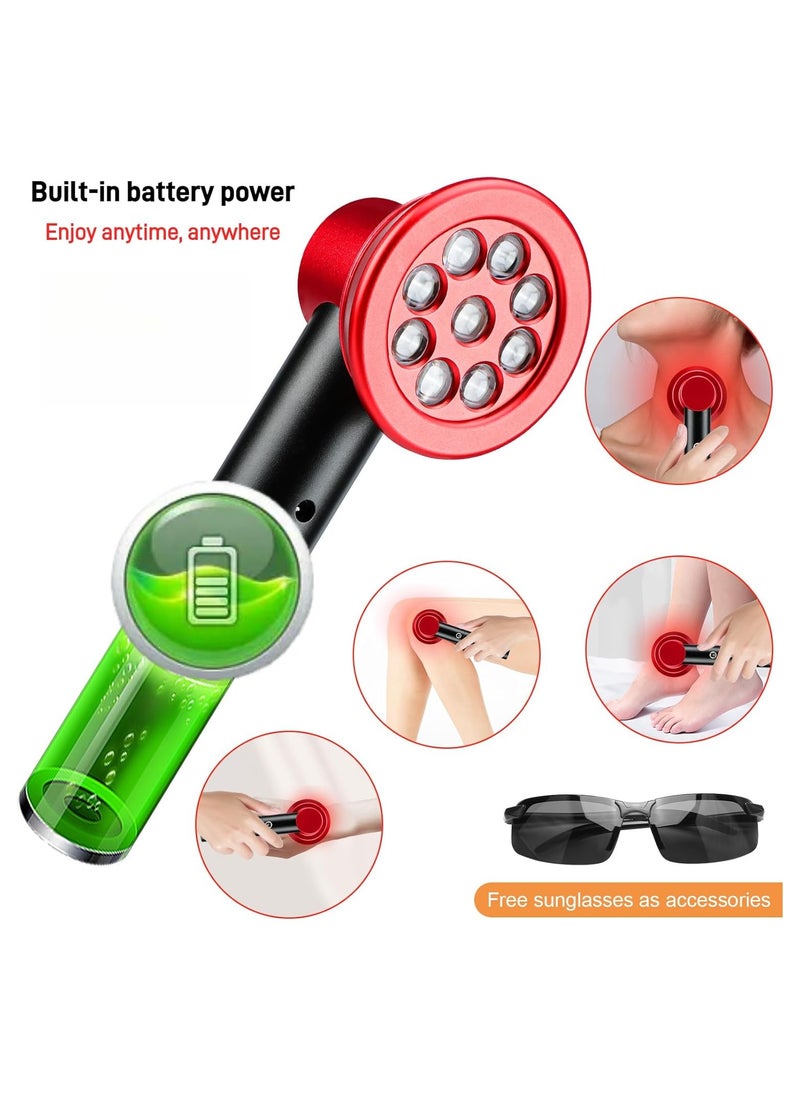 General - Red Light Therapy, portable handheld LED light therapy device, 3 modes, 630/660/850 nm wavelengths, for deep relief of muscle and joint pain in the body, facial skin treatments - Image 1