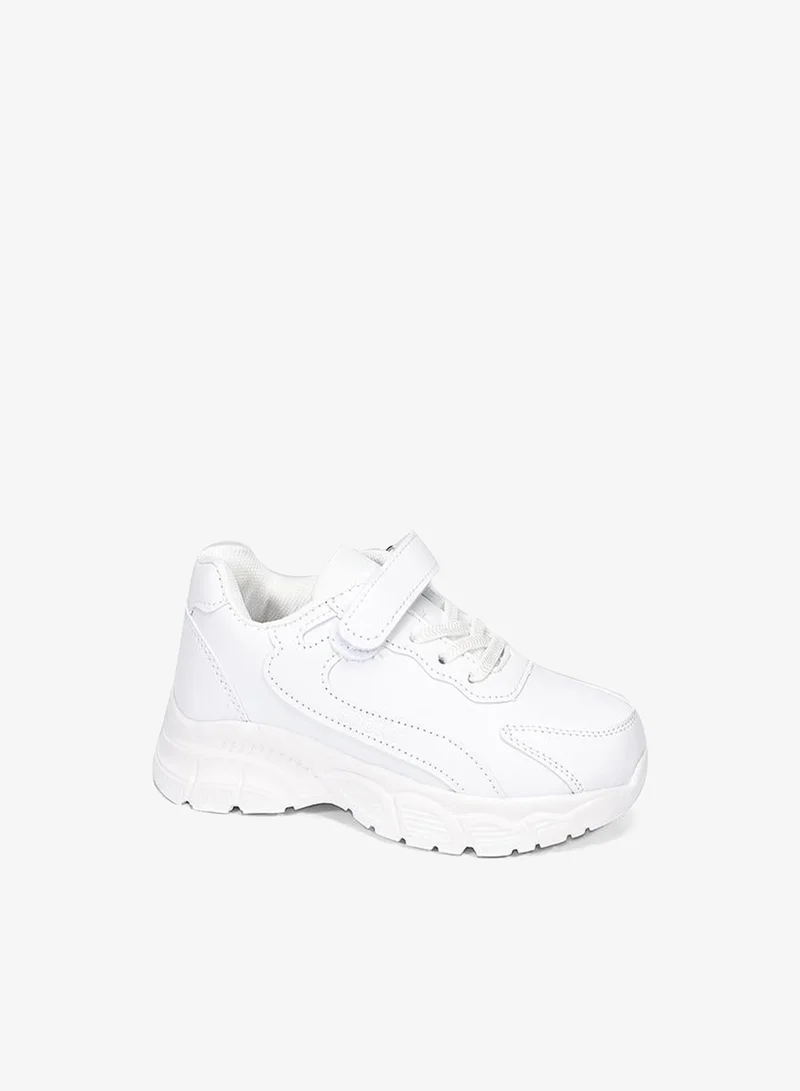 babyqlo White School Sport Shoes with Velcro for Kids