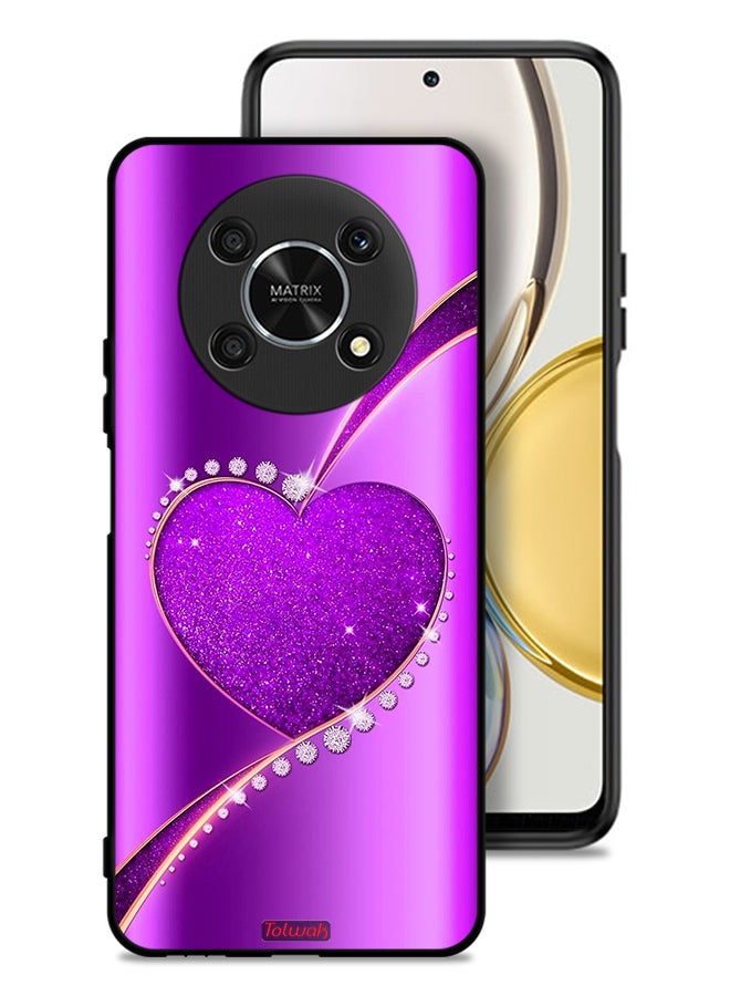 Tolwak Honor X9 5G Protective Case Cover Glitter Heart - Image 1