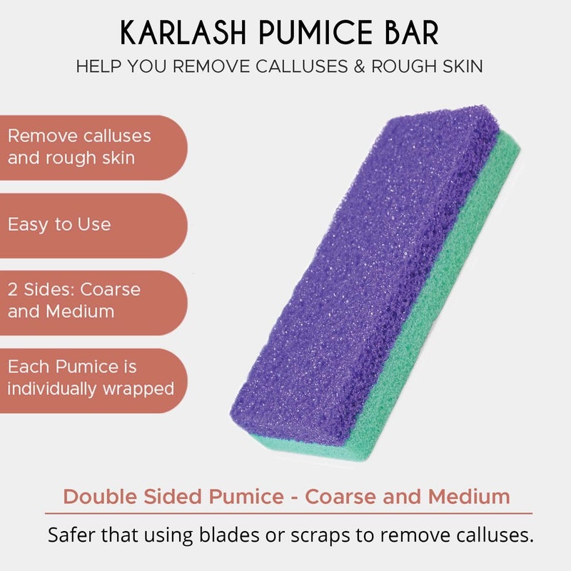 Karlash Professional Pedicure Foot Pumice Stone for Feet Skin Callus Remover and Scrubber for Dead Skins 2 Sided (Pack of 1) - Image 3