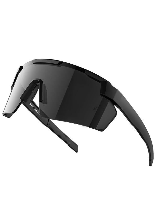 MAXJULI XL Z87 Sunglasses for Big Wide Heads Men TR90 Ultralight UV400 Protection Glasses Z8225, Black/Super Dark, X-Large - Image 5