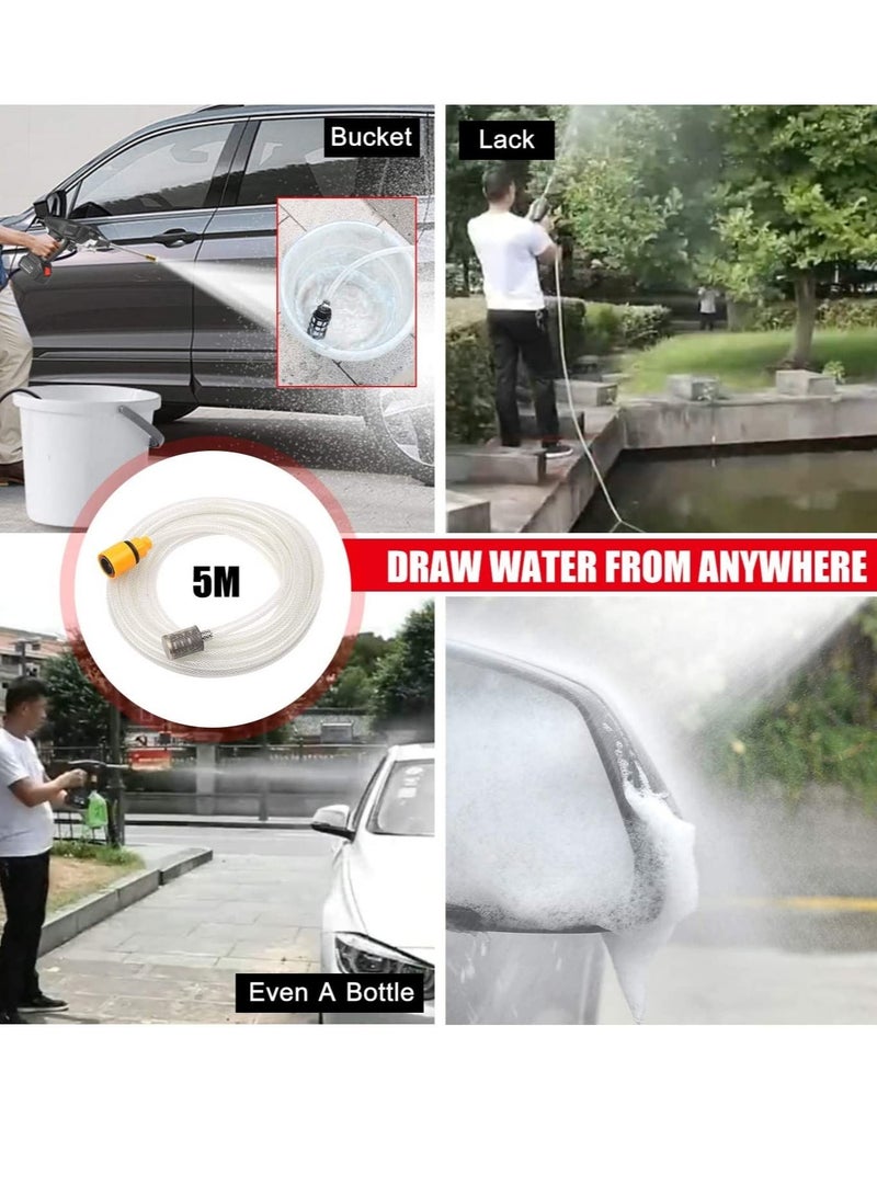 24V Cordless Portable Washer Electric High Pressure Cleaner Machine 200W 30Bar Lithium Handheld Car Cleaning Device With Foam Generator Nozzle Water Pump - Image 4