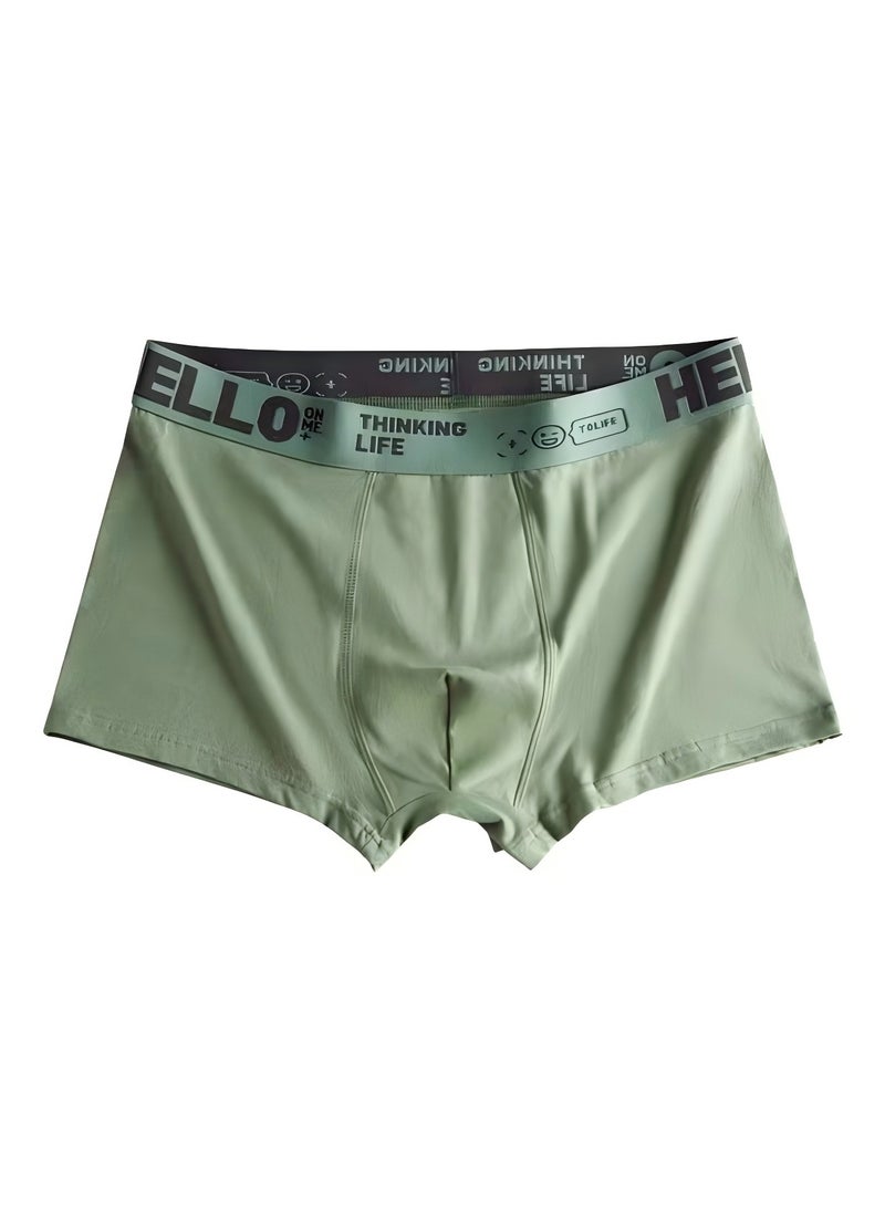 YIQUAN Zeemey 5 Pack Hello Men’s Sort Boxer Briefs & Trunks,Breathable Stretch Cotton Moisture-Wicking Underwear,Modern Fit Low Rise  - Image 2
