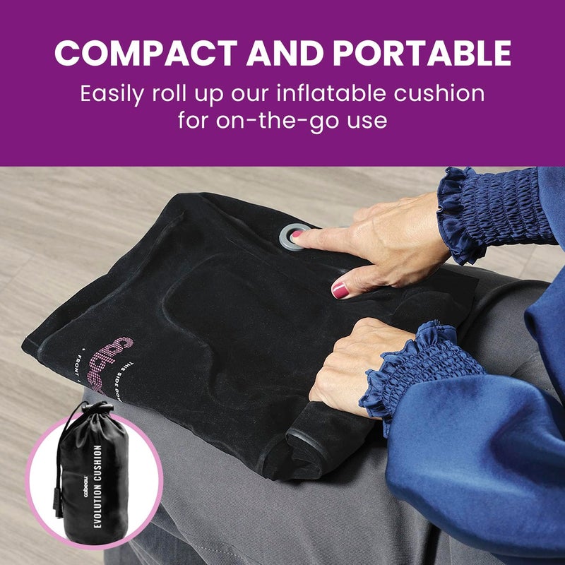 Cabeau Evolution Cushion Portable & Lightweight Inflatable Seat Cushion - Ideal for Office Chairs, School Bleachers, Stadium Seats, and Wheelchairs - Comfort on The Go - Image 5
