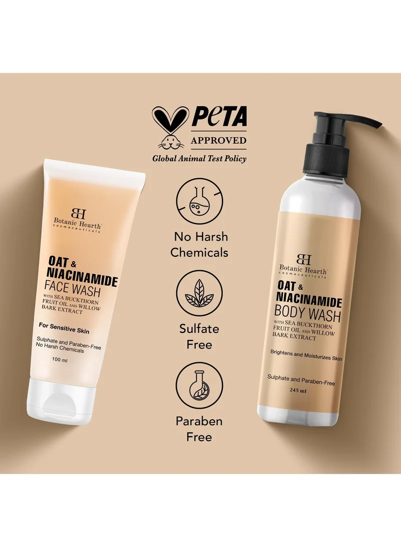 بوتانيك هيرث Botanic Hearth Oat Face Wash (100 ml) & Oat Body Wash (245 ml) Combo