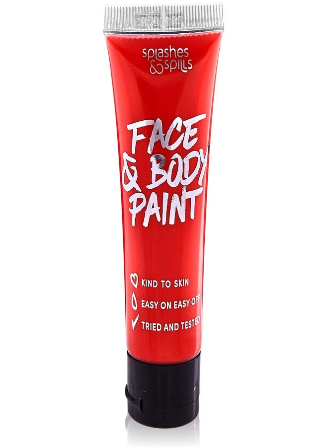 Splashes & Spills Face and Body Paint Cream, 30ml - Pretend Costume and Dress Up Makeup by Splashes & Spills (Red) - Image 1