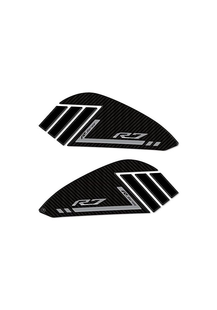 labelbike 3D Stickers Motorcycle Fuel Tank Sides Protection and Decoration in Resin Compatible with Yamaha R7 20212024 Color Carbon Grey - Image 3