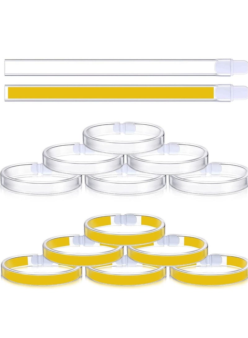 SYOSI 10 Count Tubular Wrist Bands With Multiple Insert Colors Reusable Medical Comfortable Wristbands Information Plastic Bracelet Hospital Id For Party Event  - Image 1