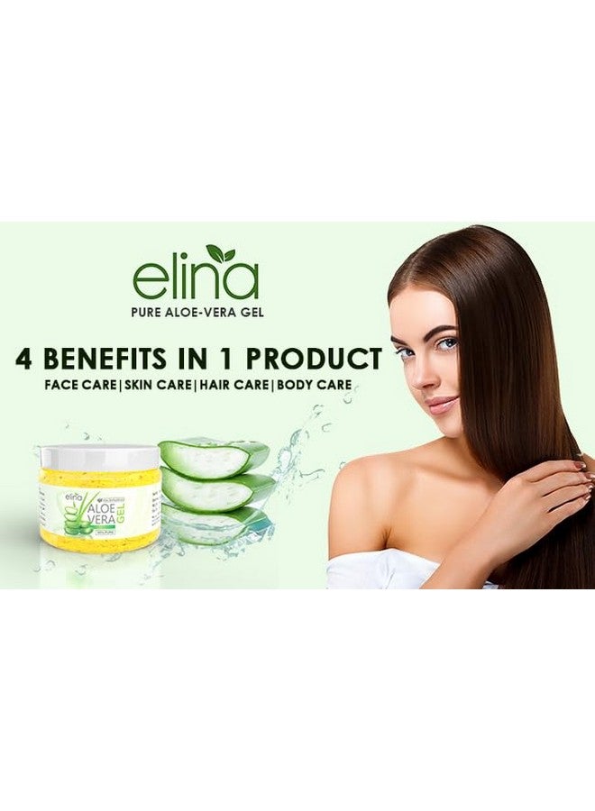 Elina 500ML (Pack of 1) Multipurpose Vitamin e beads Aloe Vera Gel, Natural Organic Aloe Vera Gel for Face, Skin, Hair, Body Care Moisturizer Cream for Soft Skin, Alovera Gel for Face Cream - Image 5